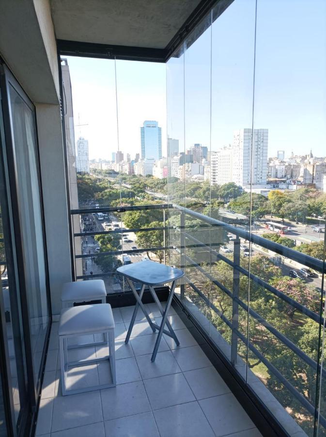 Amplio Studio Con Balcon Completamente Blindado, Proteccion Para Ninos Y Vista Abierta A La 9 De Julio Buenos Aires Dış mekan fotoğraf